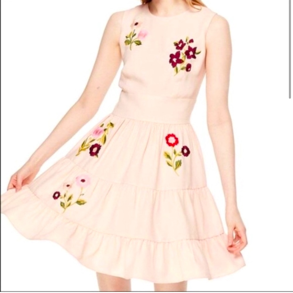 NWT Kate Spade floral embroidered dress 10